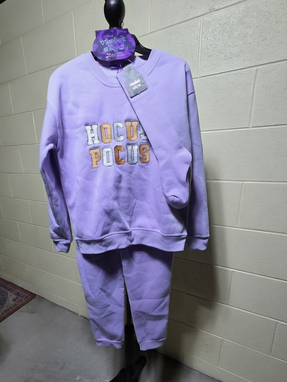 Violet & Claire Kids Lavender Hocus Pocus Sweatshirt Set